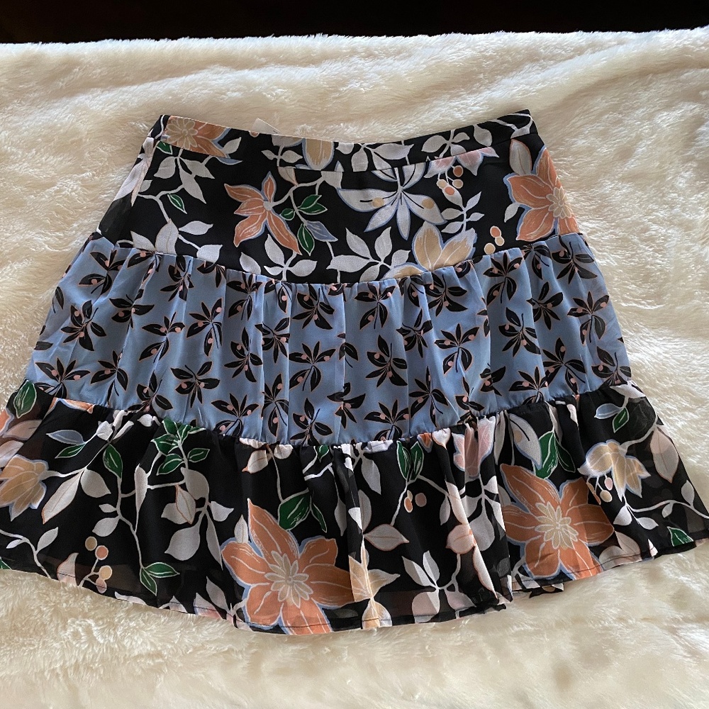 Loft,  lined multi color Skirt